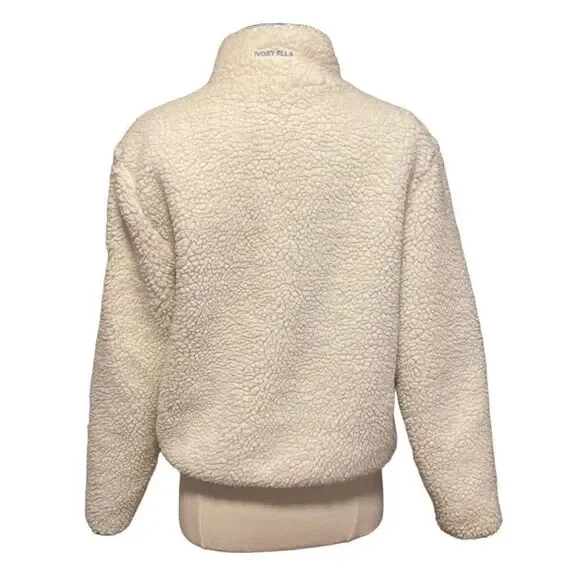 Ivory Ella - Full Zip Faux Sherpa Jacket sz Small - Picture 8 of 13